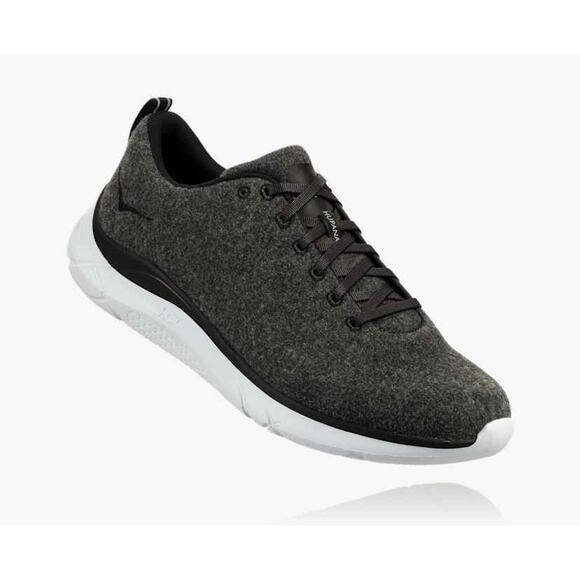 Women's Hoka One One Hupana Wool Versatile Running Sneaker Size 9 in Charcoal - Picture 1 of 7